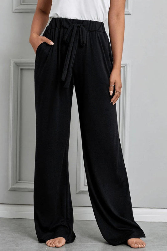 Black Drawstring Lounge Pants Jewelry Bubble