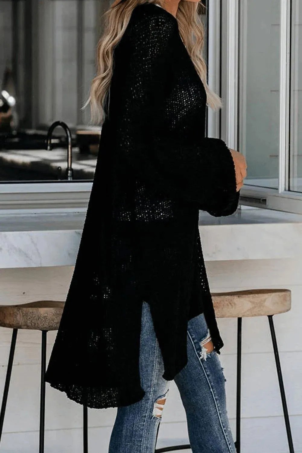 Black Knit Cardigan
