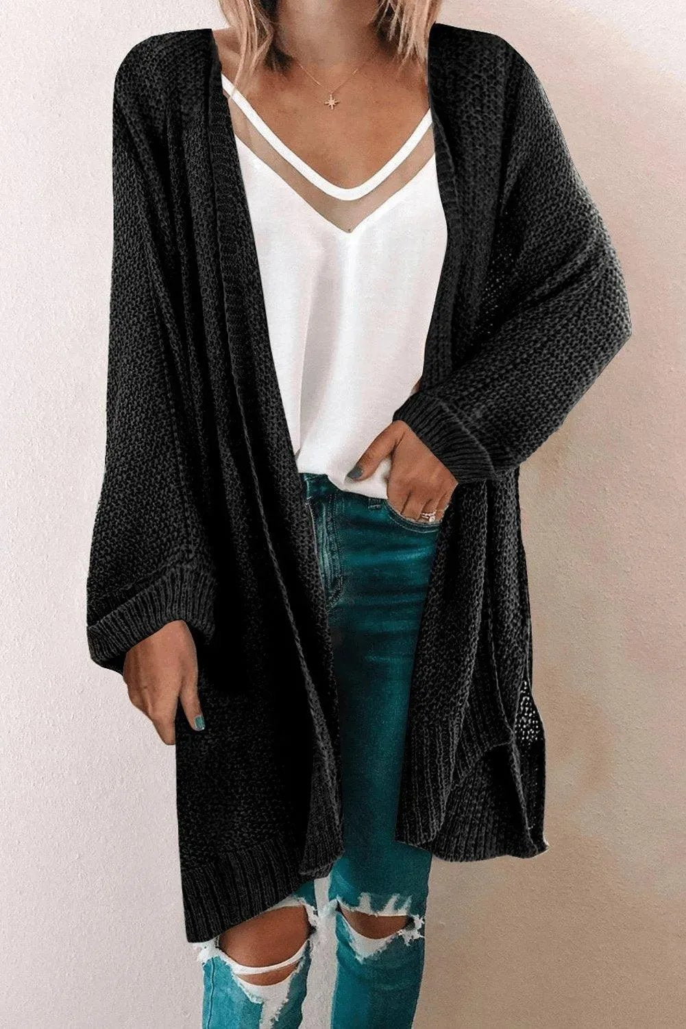 Black Knit Cardigan
