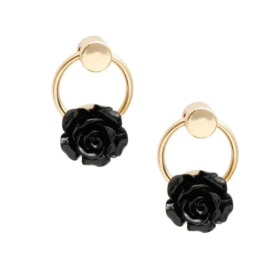 Black Rose Earrings: Chic Meets Classic Style Pinktown