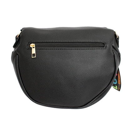 Black Saddle Style Crossbody Ladies Bag with Coin Pouch - Fashion Meets Function Jewelry Bubble