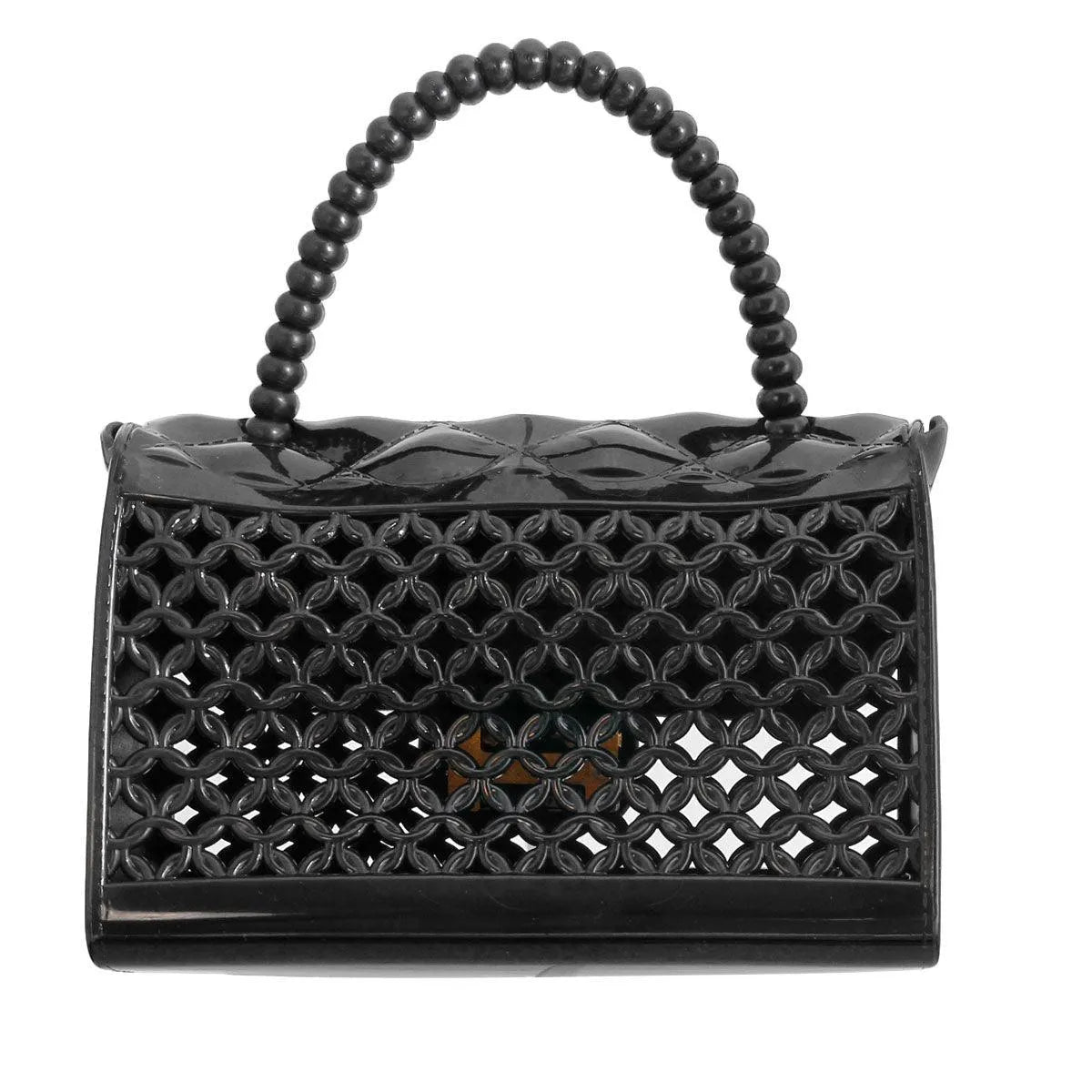 Black and Breezy Mini Crossbody Handbag: Unleash Your Inner Fashionista Jewelry Bubble