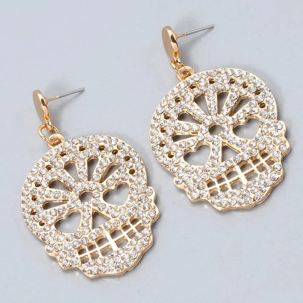 Bling Skull Earrings: Tap Into Your Edgy Fashion Style Jewelry Bubble