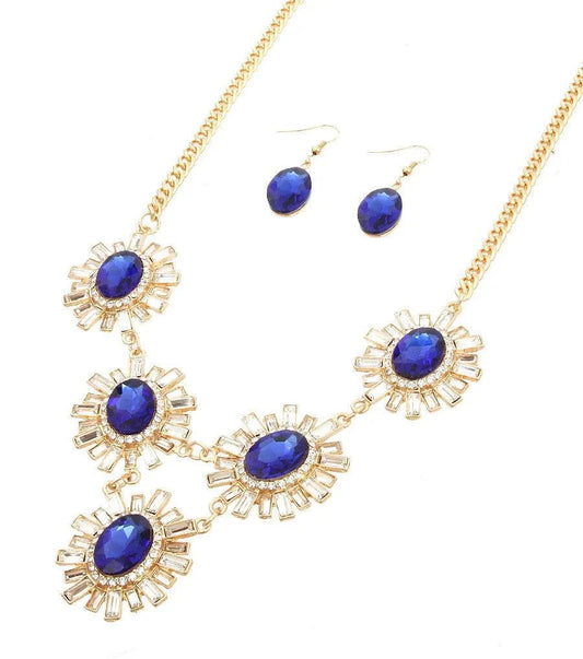 Blossom in Style: Floral Necklace & Earring Set - Buy Now! Jewelry Bubble