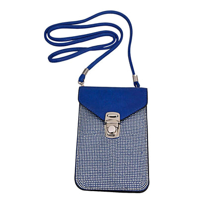 Blue Crossbody Cellular Phone Bag with Card Slots for Women Jewelry Bubble