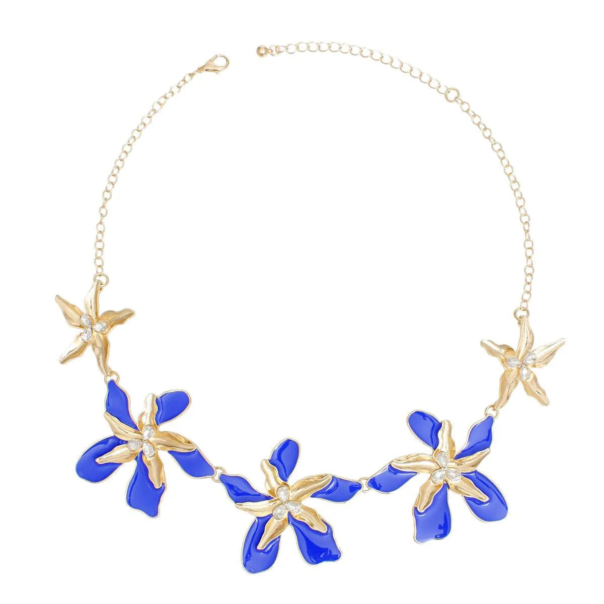 Blue Iris Necklace: Stunning Fashion Jewelry Jewelry Bubble