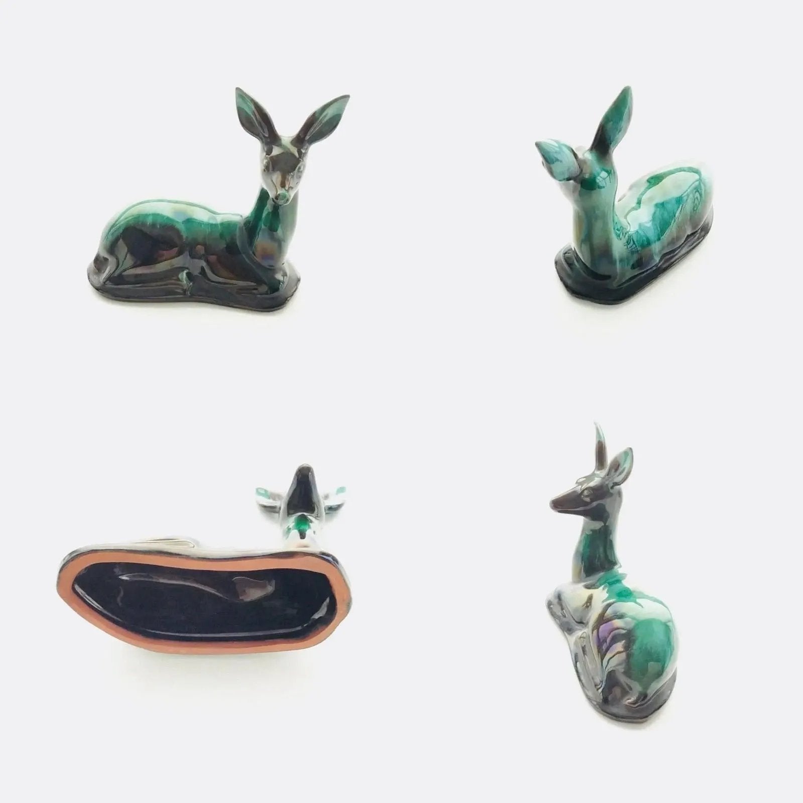 Blue Mountain Pottery Deer Laying Down BMP Shiny Glaze