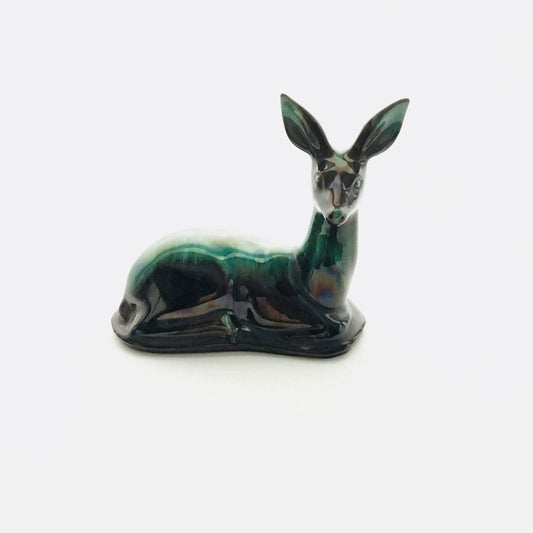 Blue Mountain Pottery Deer Laying Down BMP Shiny Glaze Jewelry Bubble