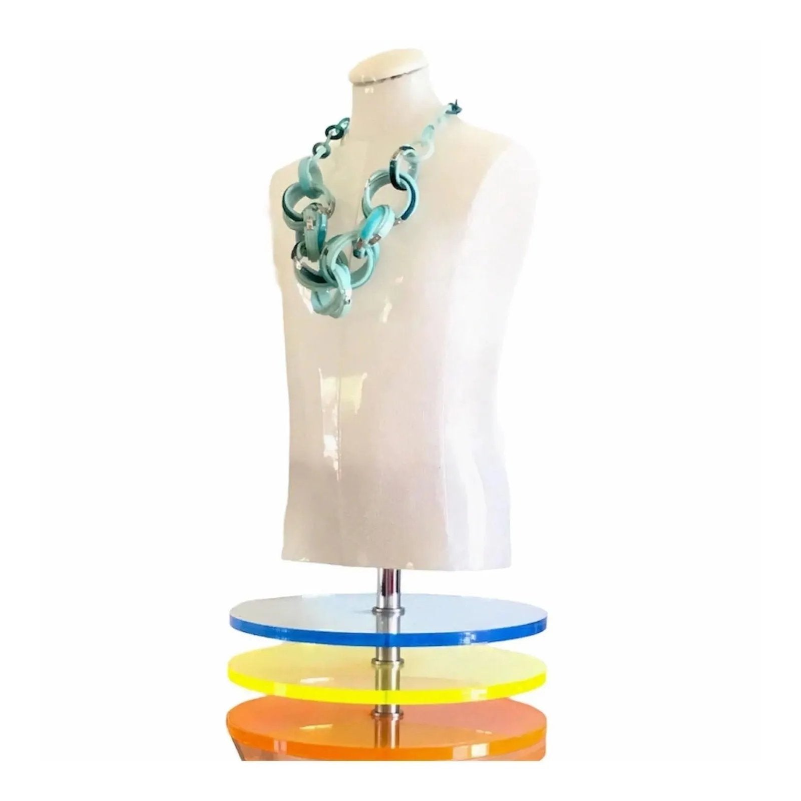 Blue Resin Jumbo Link Necklace