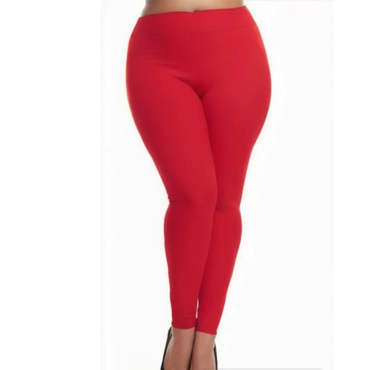 Bold and Beautiful: Rock Plus Size Red Leggings for Confident Style! Jewelry Bubble