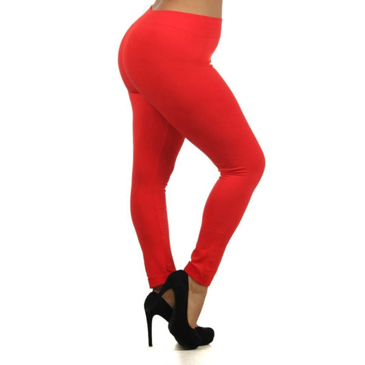 Bold and Beautiful: Rock Plus Size Red Leggings for Confident Style! Jewelry Bubble