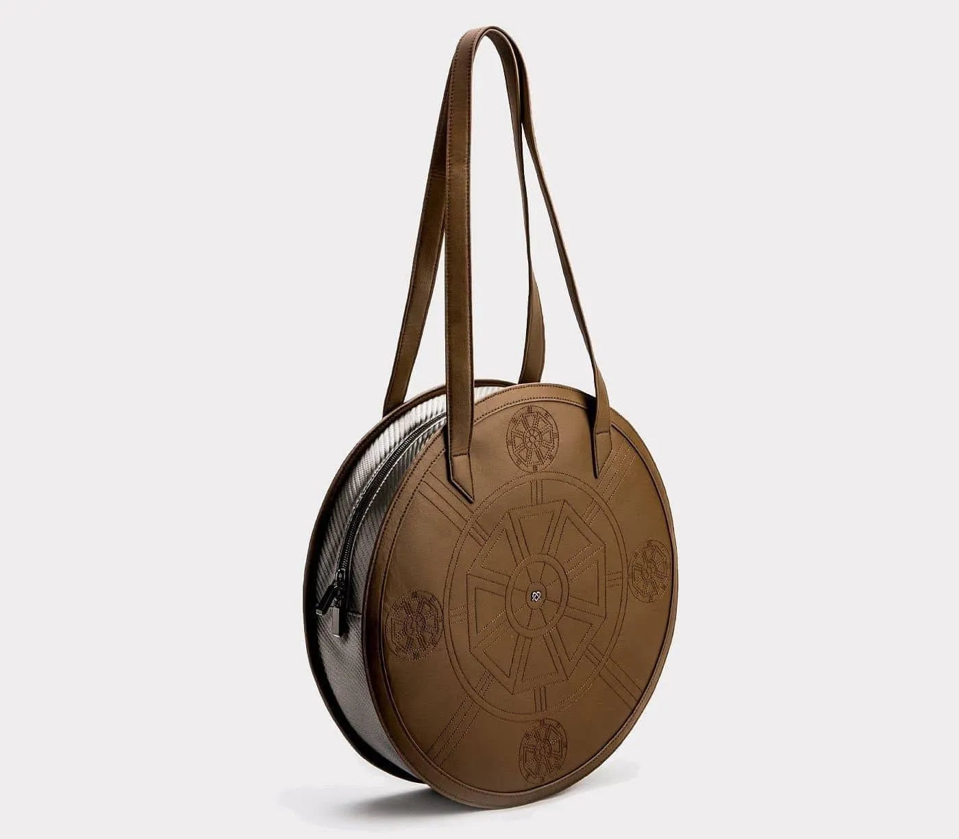 Brown Vegan Tote Bag Jewelry Bubble