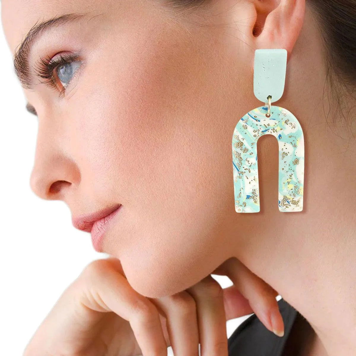 Buy Women's Dangle Earrings: Turquoise Down U Design Jewelry Bubble