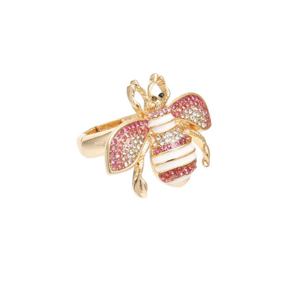 Buzzworthy Style: Women's Bee Ring on Metallic Band Jewelry Bubble