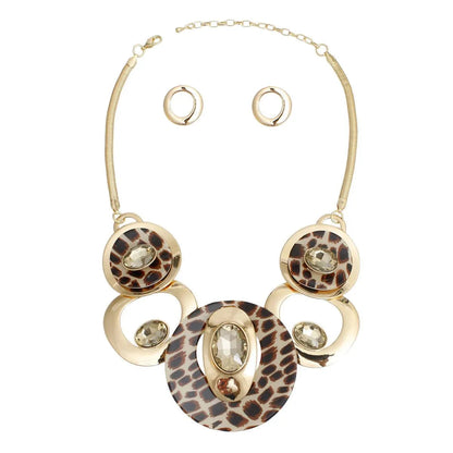 Captivating Circular Gold Leopard Bib Necklace for Women: A Must-Have Accessory Jewelry Bubble