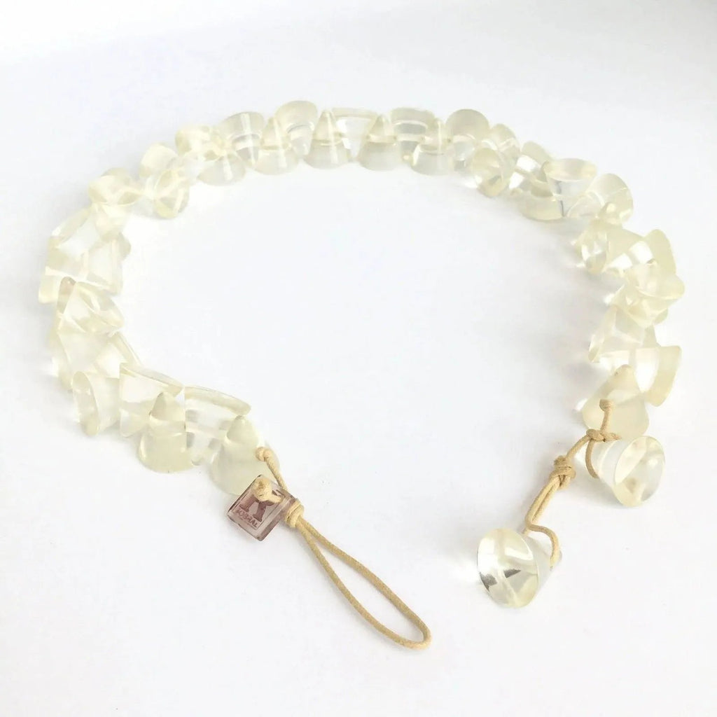 Carlos Sobral cone shaped clear resin collar vintage necklace