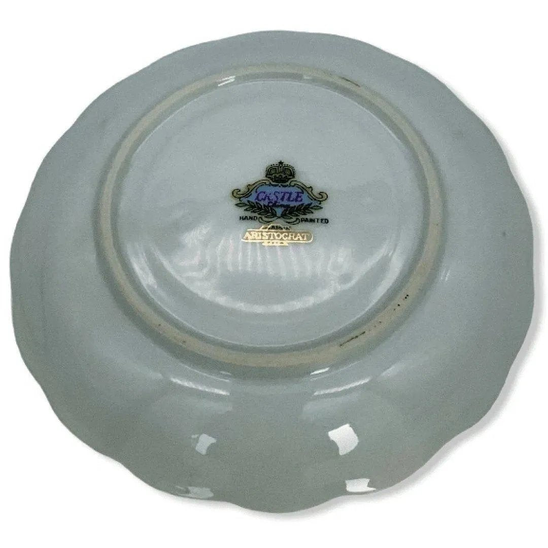 Castle Aristocrat Vintage China Pedestal Teacup Saucer Set
