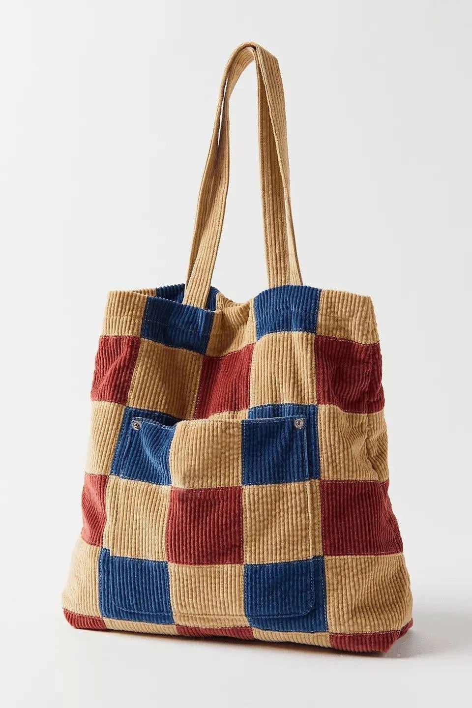 Casual Corduroy Print Tote Bag Jewelry Bubble