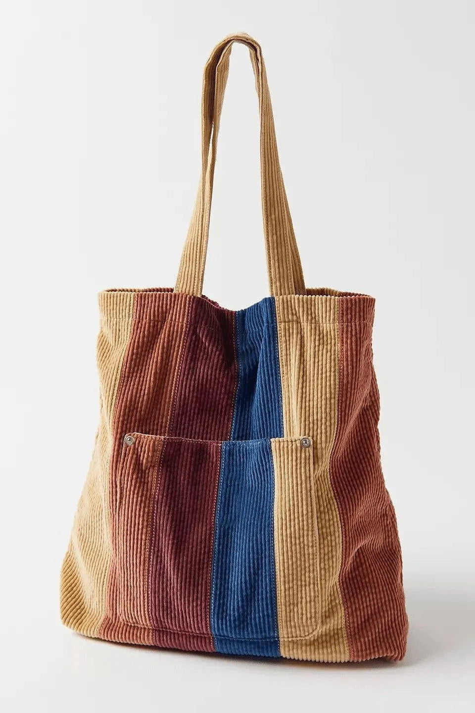 Casual Corduroy Print Tote Bag Jewelry Bubble