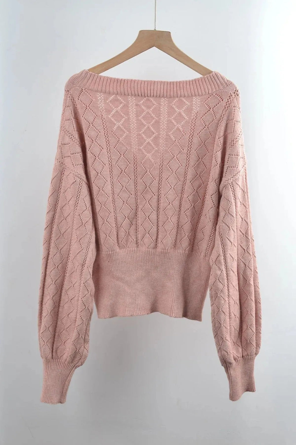 Casual Cut Out V-Neck Single-breasted Cardigans