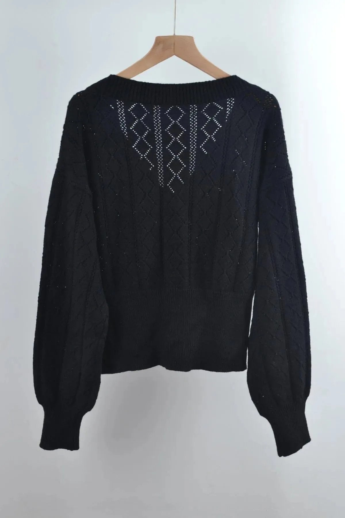 Casual Cut Out V-Neck Single-breasted Cardigans