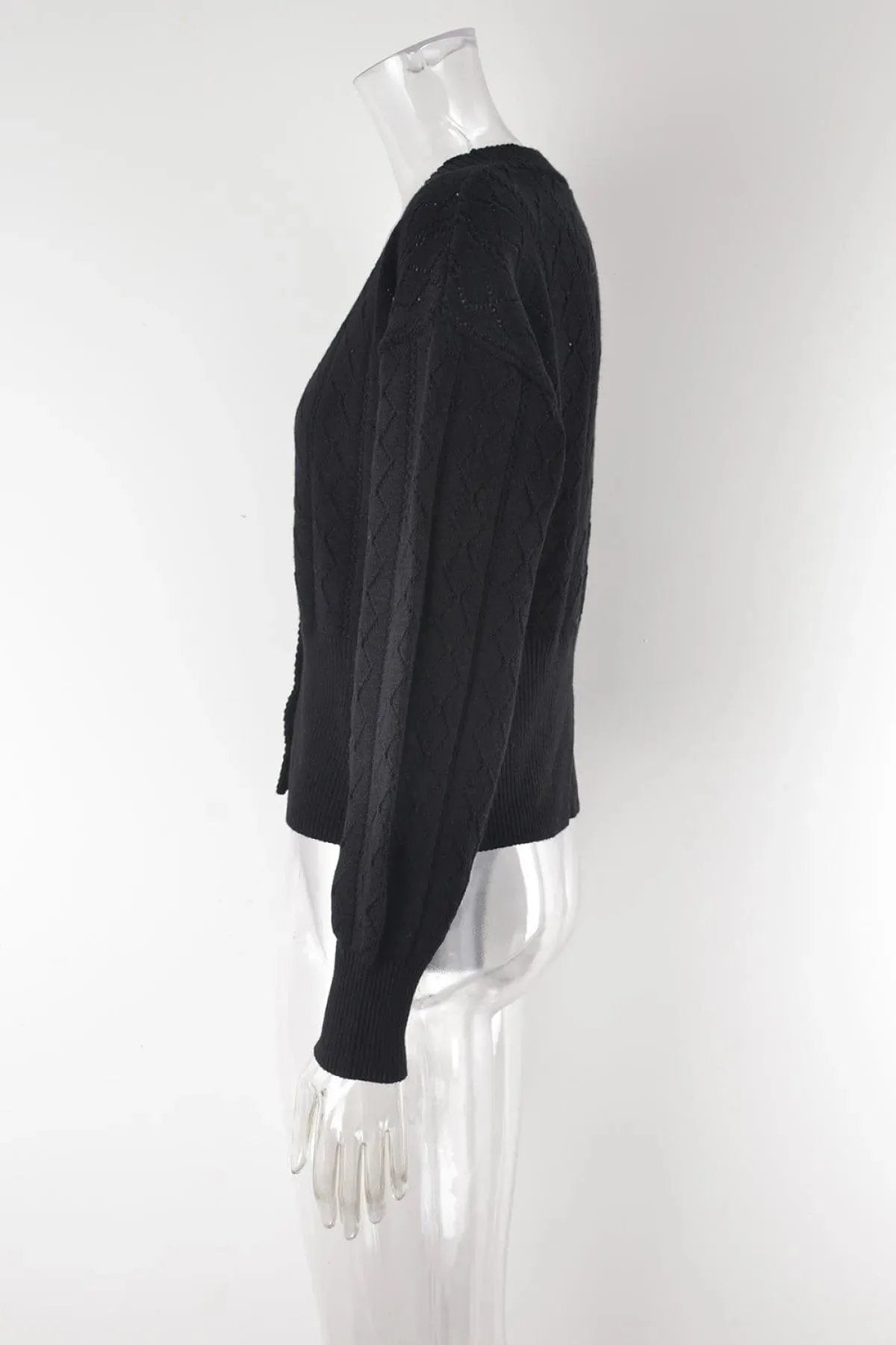 Casual Cut Out V-Neck Single-breasted Cardigans