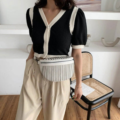 Casual Rivet Fringe Adjustable Crossbody Bag Jewelry Bubble