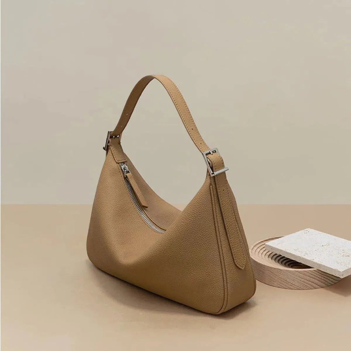 Casual Shoulder Armpit Bag With Zipper