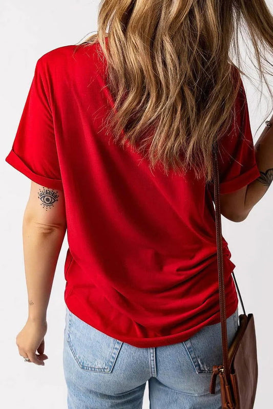 Celebrate Your Freedom with Our Star Print T-Shirt for Ladies Jewelry Bubble