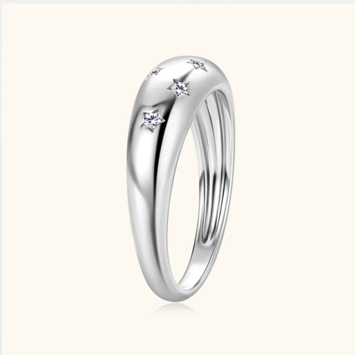 Celestial Moissanite Dome Ring
