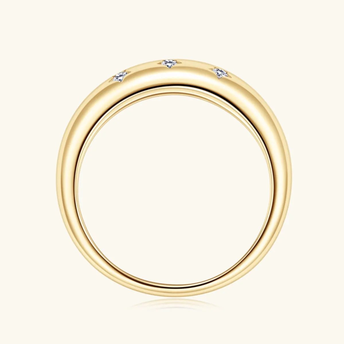 Celestial Moissanite Dome Ring