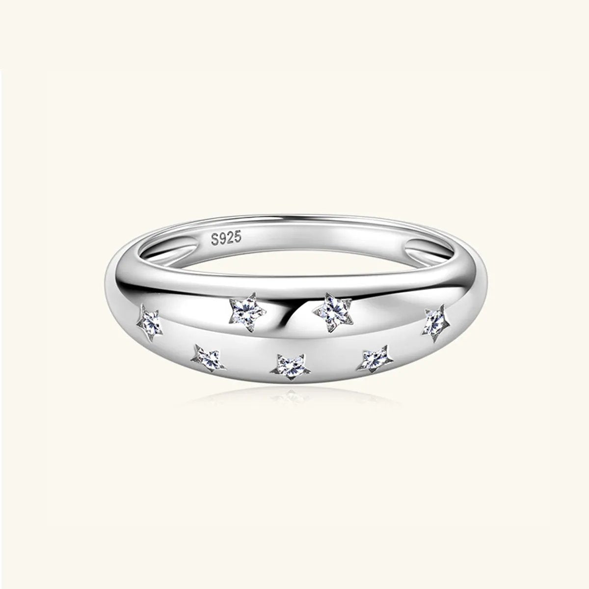 Celestial Moissanite Dome Ring