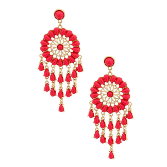 Chandelier Earrings Dreamcatcher Pinktown