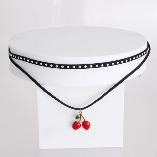 Cherry Choker: A Sweet & Stylish Necklace for Fun Occasions Jewelry Bubble