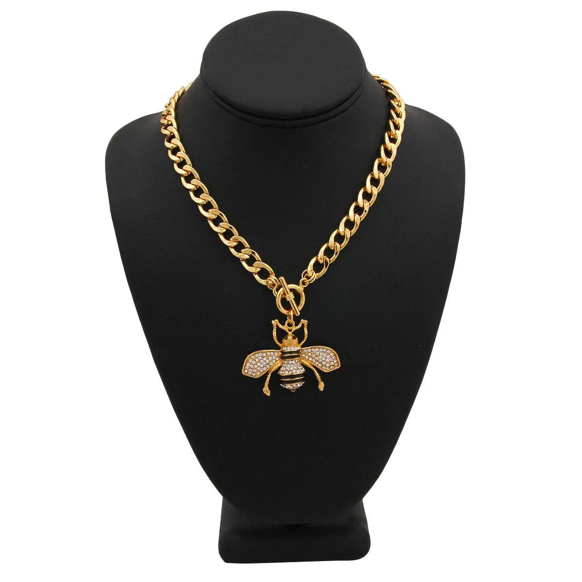 Chic Bee Chain Necklace Gold Plated Jewelry Bubble