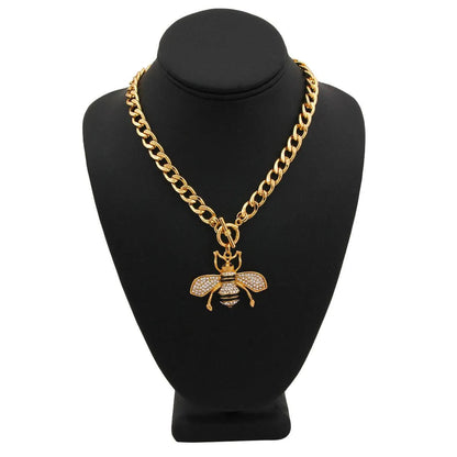 Chic Bee Chain Necklace Gold Plated Jewelry Bubble