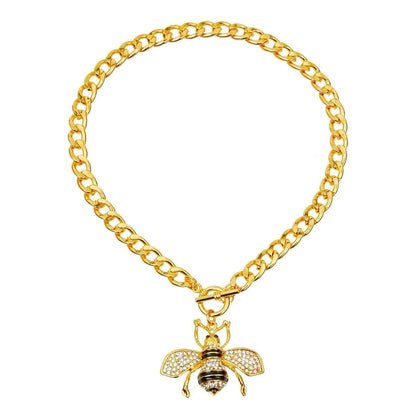 Chic Bee Chain Necklace Gold Plated Jewelry Bubble