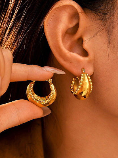 Chic Crescent Huggie Hoop Earrings Trendsi