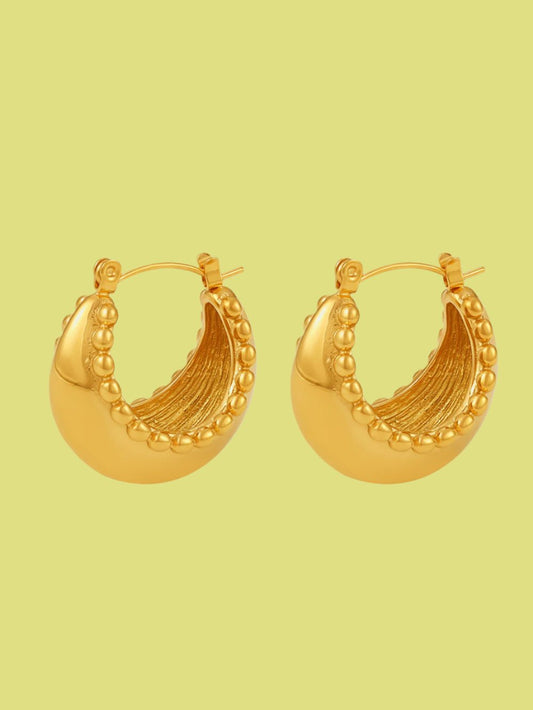 Chic Crescent Huggie Hoop Earrings Trendsi