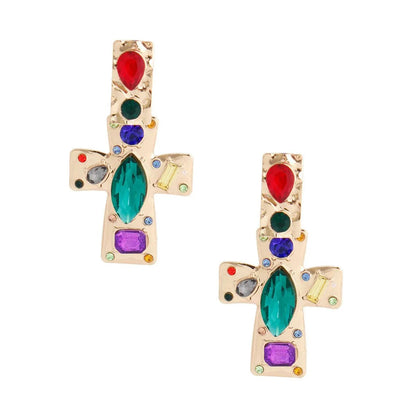 Chic Cross Drop Earrings for Women: Make a Bold Statement Jewelry Bubble