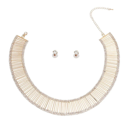 Chic Gold Bar Necklace Set: Modernist Must-Have! Jewelry Bubble