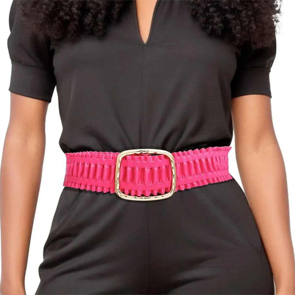 Chic Ruffled Pink Ladies Belt – Must-Have Fashion Accessory