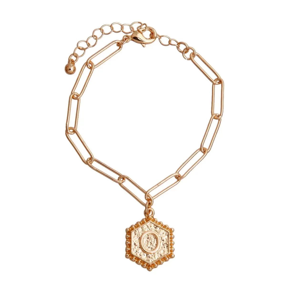 Chic Women's Gold Bracelet with Initial O Charm - Personalized Gift Idea