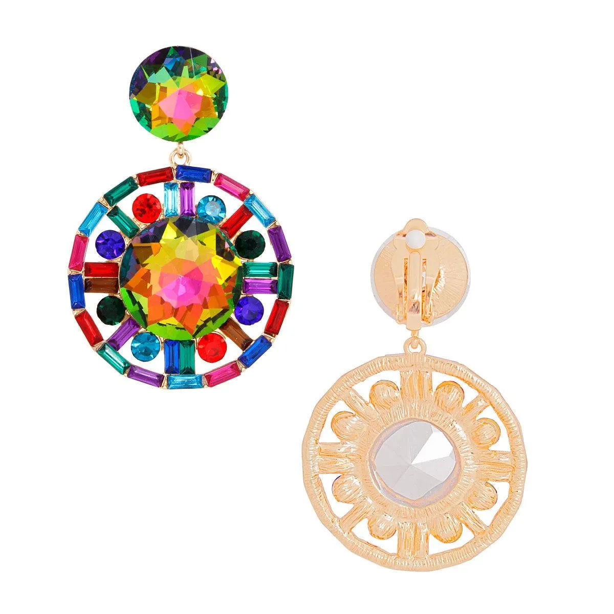 Circle Earrings in Vibrant Hues - A Colorful Statement Piece Jewelry Bubble