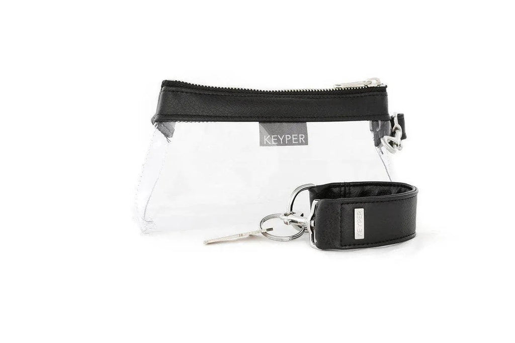 Classic Black Vegan Leather 2-Piece Wristlet Set