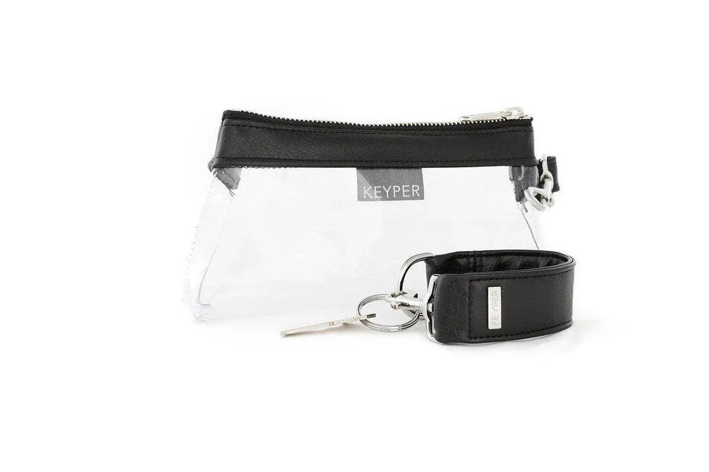 Classic Black Vegan Leather 2-Piece Wristlet Set