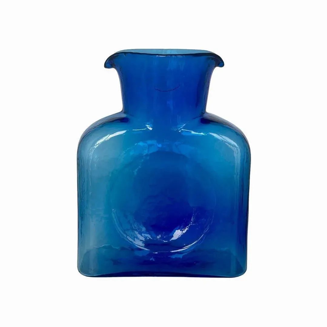 Blue Glass Pitcher Blenko Handmade Food-Safe 36oz