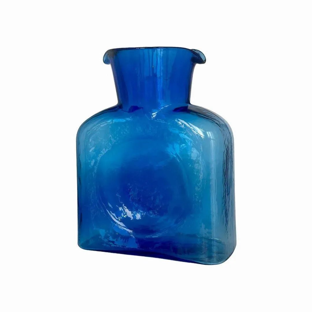 Blue Glass Pitcher Blenko Handmade Food-Safe 36oz