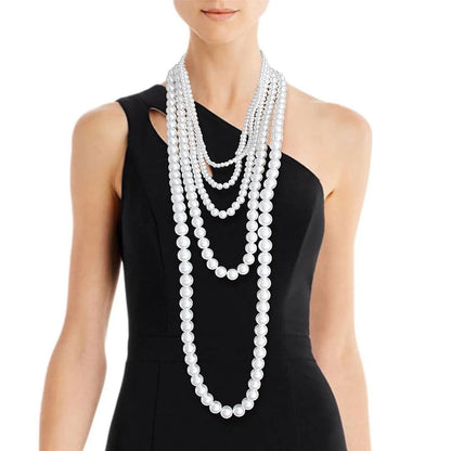 Classic Fashion Pearls: Layered Necklace Set for a Touch of Sophistication Jewelry Bubble