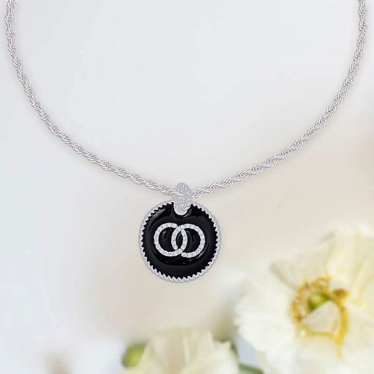 Clear Infinity Silver Necklace: Effortless Elegance - Fashion Jewelry Jewelry Bubble